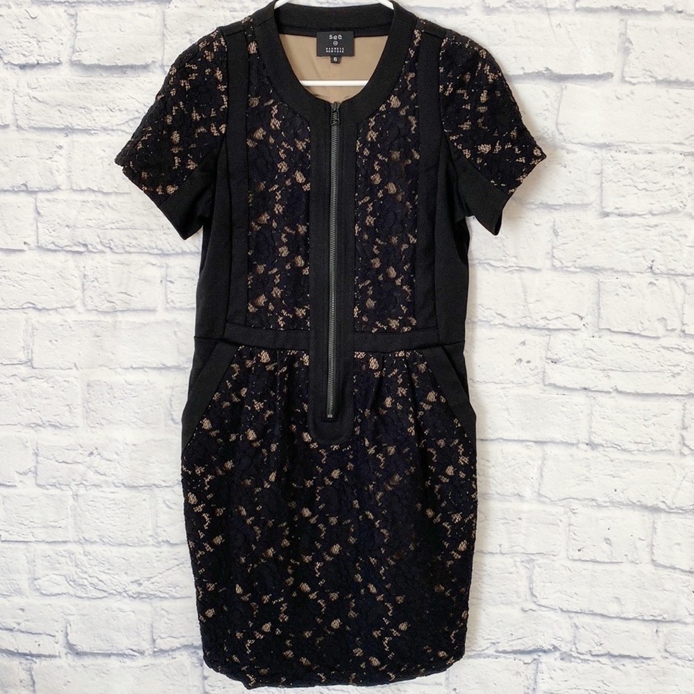 Sea x Barney’s black lace dress size 6